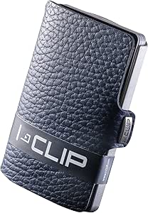 I-CLIP Original Mini Wallet mit Geldklammer - Slim Wallet - Leder Geldbörse - Premium Portemonnaie - Kartenetui - Pure Blau